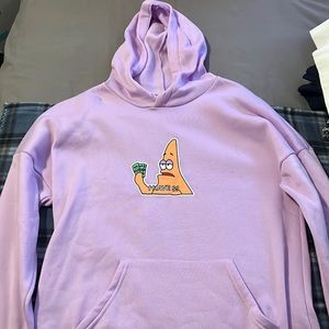 Light purple graphic hoodie